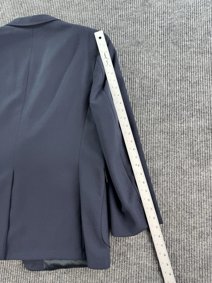 Vintage Rogers Aristocrat Blazer 46 R Navy Wool Gold Button Logo University - Image 4 of 4