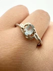 Vintage Avon 925 sterling silver natural blue topaz ring size 10