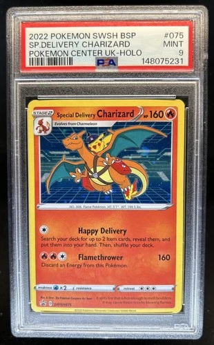 2022 Pokemon SWSH Black Star Promos Special Delivery Charizard #SWSH075 PSA 9