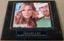 #1 FAN SUGARLAND FRAMED 8 X 10 PHOTO 12 X 15 WALL PLAQUE DISPLAY album cd