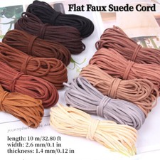 10m/roll Flat Faux Suede Cord Korean Velvet Rope for Jewelry Making 2.6mm