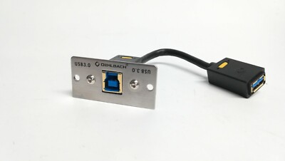 Oehlbach! Proin 8869 MMT-C USB-3.0-B/A-Multimedia-Einsatz mit Kabelpeitsche ##