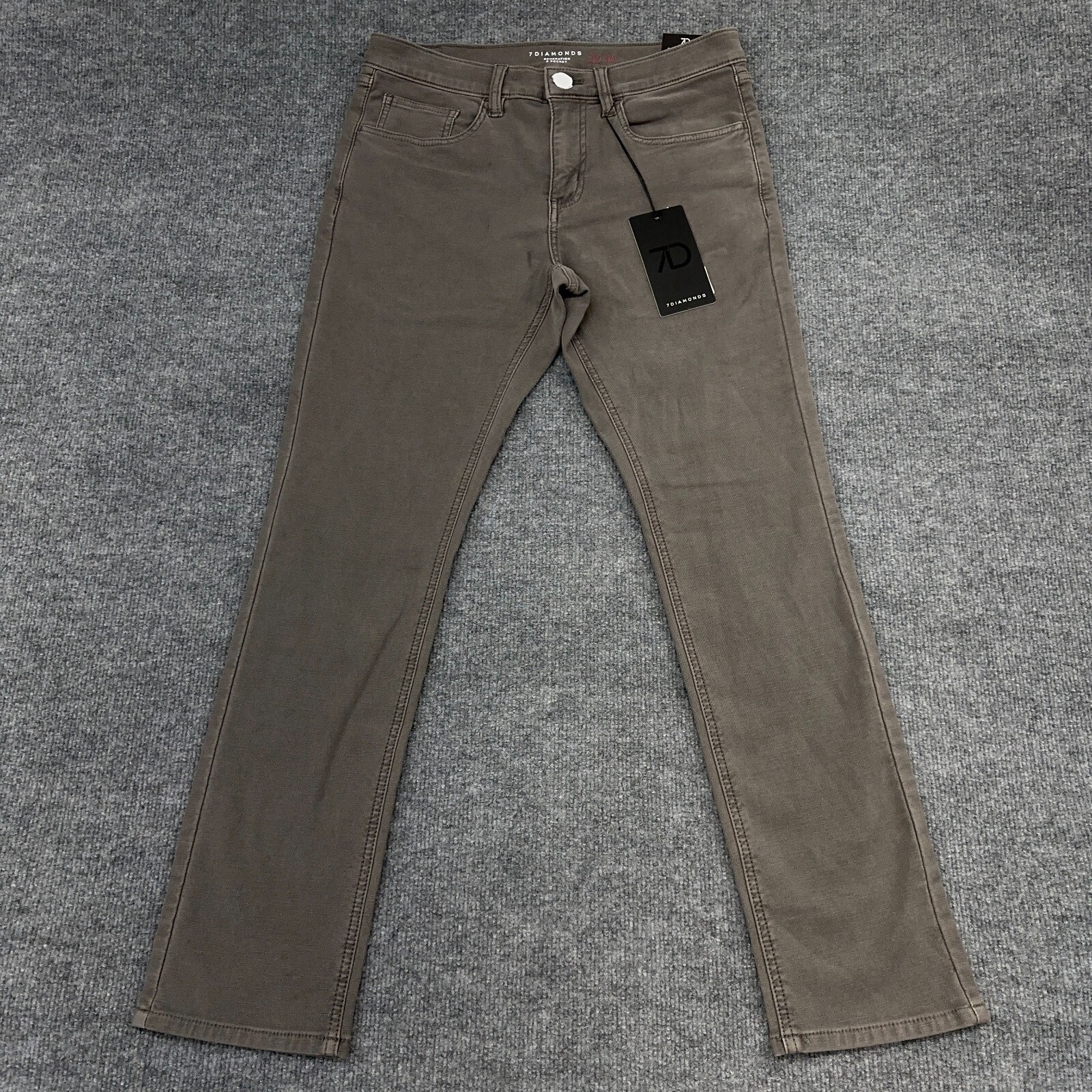 7DIAMONDS Pants Men’s 29x30 Iron GENERATION 5-Pocket French Terry Jean MSRP $129