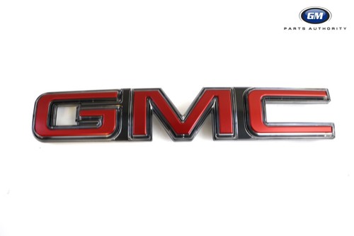 2020-2021 GMC Sierra Front Grille Illuminated Emblem 86537574 Red OEM GM - Picture 3 of 10