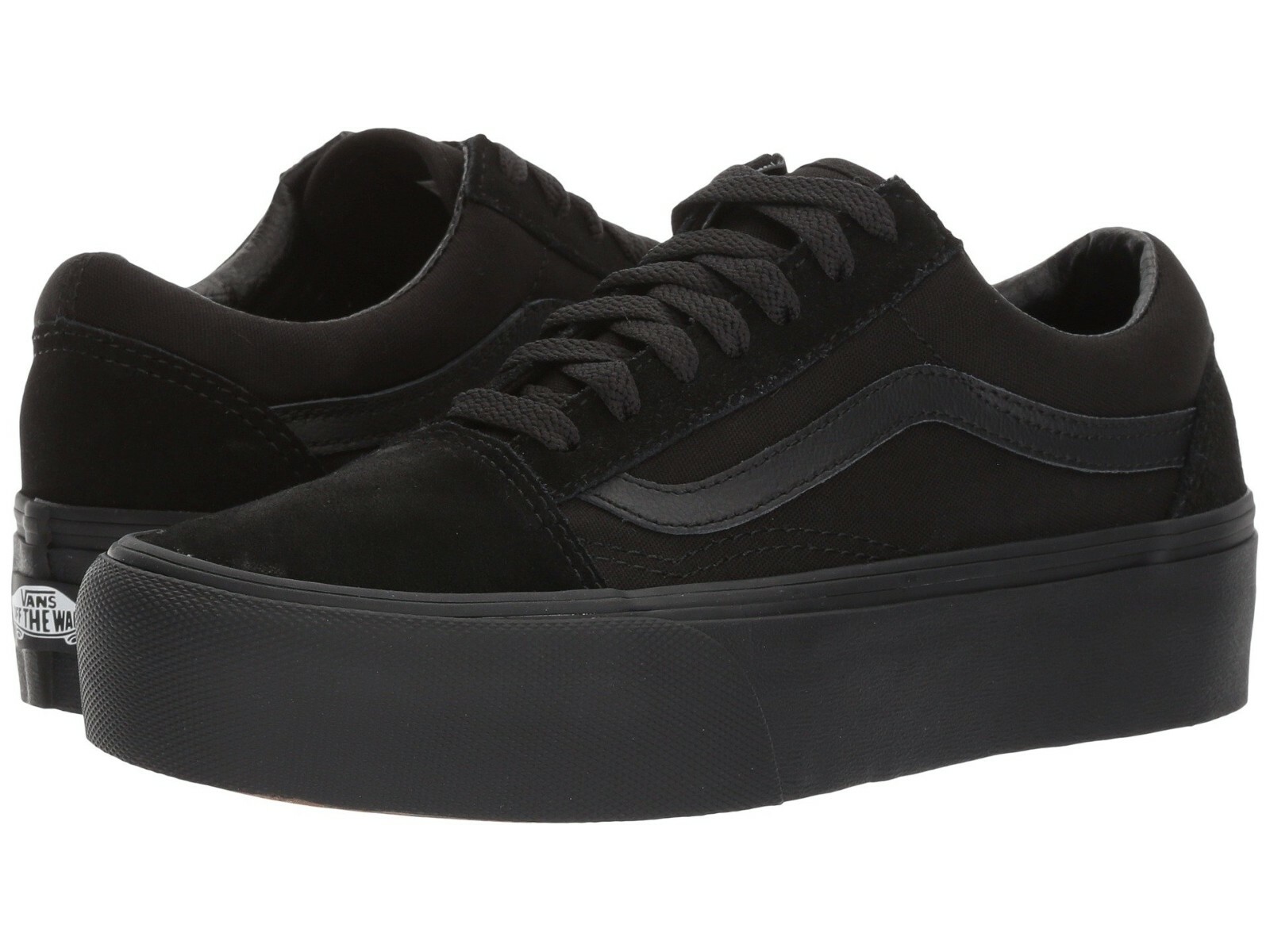 vans old skool all black platform