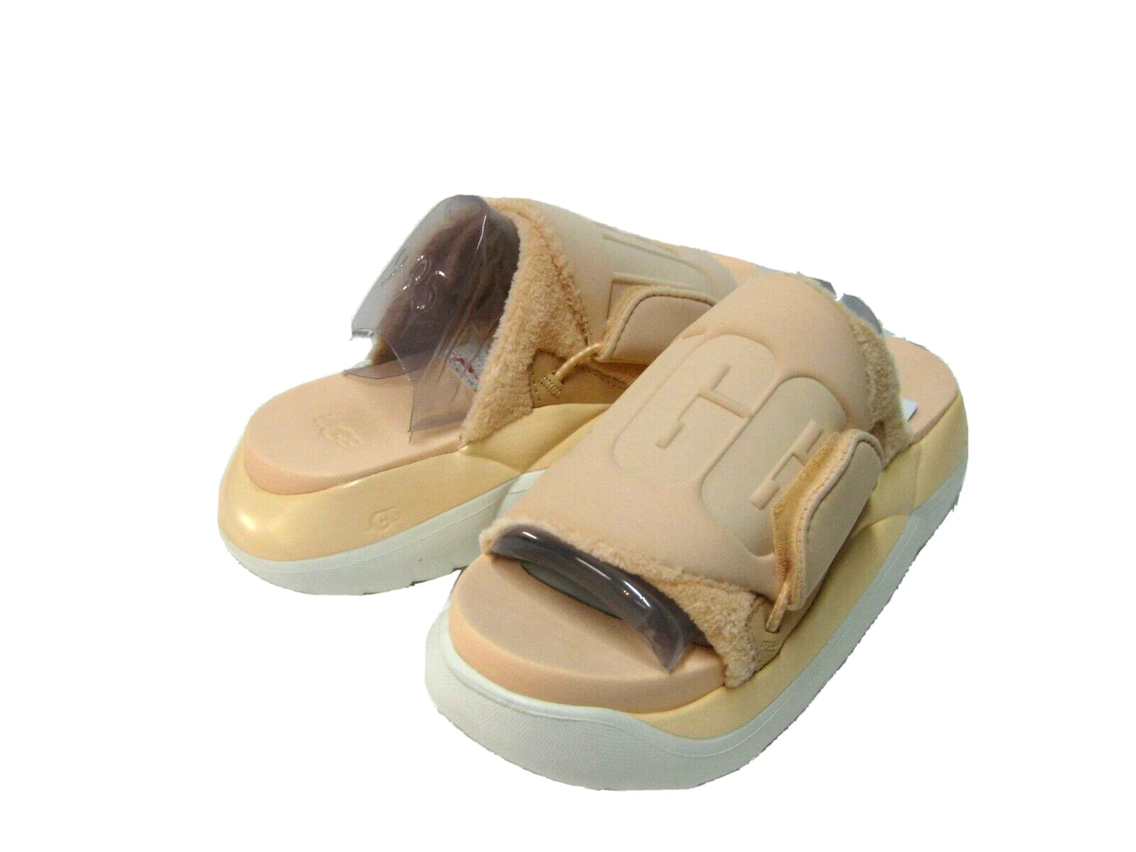 UGG LA CLOUD SLIDE SANDALO DONNA PESCA FUZZ US 11 UK 9 EU 42