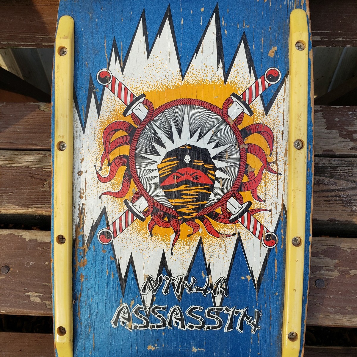 Vintage 1980's 90's Ninja Assassin Skateboard Complete Old