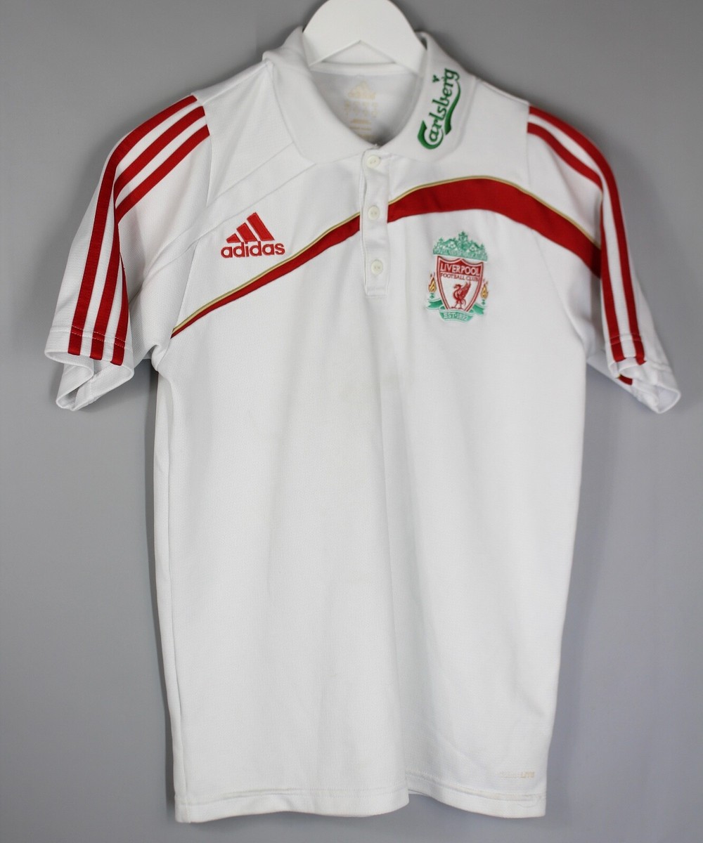 LIVERPOOL 2009/2010 FOOTBALL POLO SHIRT JERSEY ADIDAS SIZE S ADULT