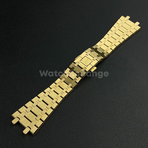 Gold 26mm Steel Watch Strap Band For Audemars Piguet Bracelet Royal Oak - 第 1/8 張圖片