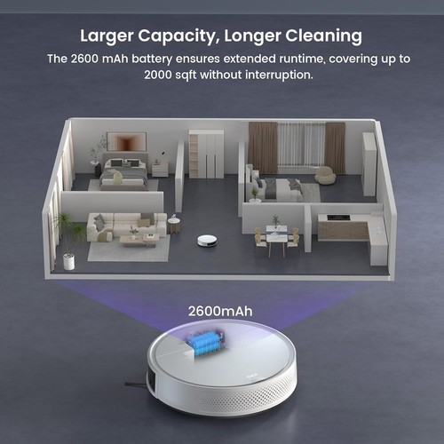 OKP Robot Aspirapolvere con Mop WiFi/App/Alexa K5 Pro Automatic Recharge - Foto 11 di 14