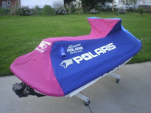 POLARIS SLT SLTH Cover w/o Mirrors Dark Blue Light Blue & Red W/ DL New OEM - Picture 2 of 2