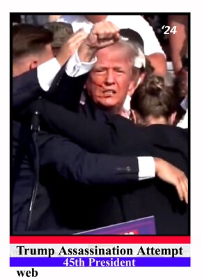 President Donald Trump Assassination Attempt Trading Card 2024