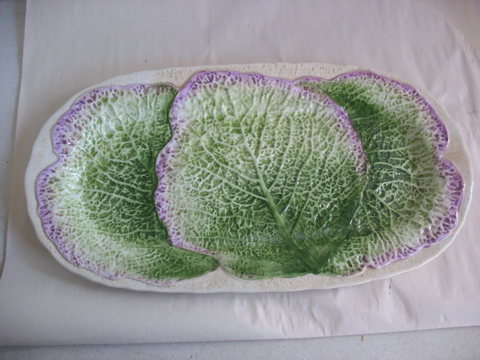 Plato ovalado de colección con patrón de mayólica col Italia 20” x 10” Leonardo Ceramiche Foto 2 de 4