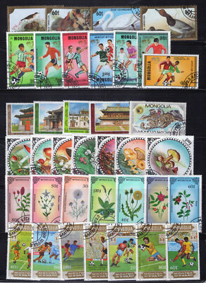 ZAYIX Mongolia Collection of Used Sets & Singles Ducks Soccer Flowers 101623S79