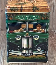 Vintage Starbucks Coffe Company Truck Tin Silver Crane Designs