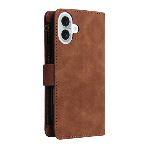 For iPhone 16 15 14 13 12 11 Pro Max Zipper Leather Wallet Flip Stand Phone Case - Picture 9 of 77