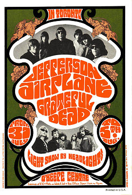 Jefferson Airplane / Grateful Dead 1967 Toronto Concert Poster