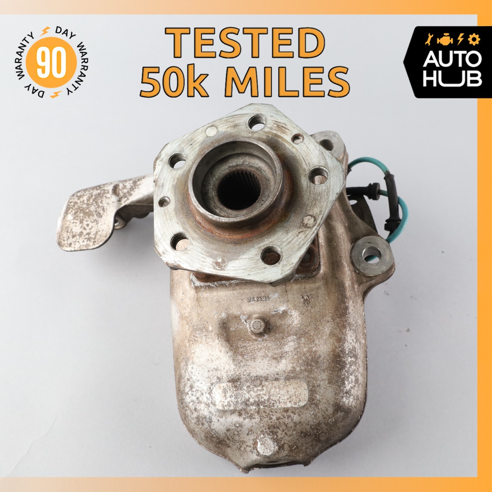 03-10 Maserati Quattroporte M139 Front Left Side Spindle Knuckle Hub OEM 50k