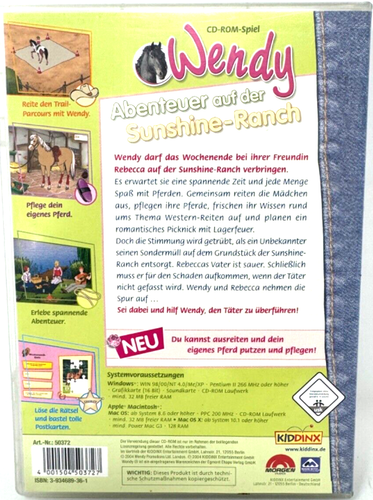 CD-ROM PC - Wendy - Abenteuer auf der Sunshine-Ranch - FSK 0 - Bild 2 von 2