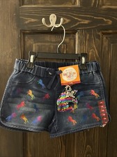 MEMBER'S MARK Girls Knit Denim Shorts In Unicorn, Fun Accessory Included, 7/8