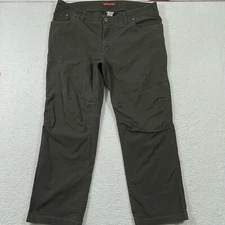 L.L. Bean Riverton Utility Pants Mens (Actual Size 40X29.5) Green Brown Blend.