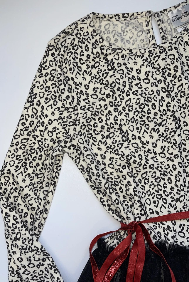 Vestido formal informal de fiesta para niñas de ediciones raras talla: 16 falda tutú estampado animal Foto 3 de 4