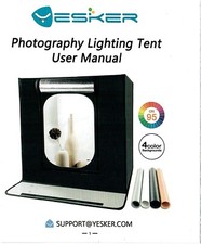 Yesker Photo Light Box, 28x28x28 inch Portable Lighting Tent Kit Brightness A...