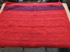 NEW HAND KNITTED BABY BLANKET 27" x 29".