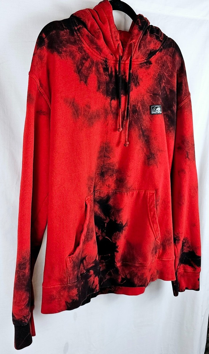Lurking Class Tie Dye Red And Black Hoodie Lurking Class Hoodie