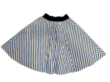 Dkny Blue/white Striped Logo Skirt Size 6 NWT