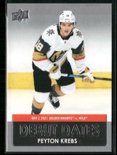 2021-22 UD Series 1 Debut Dates  #DD-14 Peyton Krebs Vegas Golden Knights