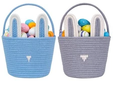 Baby's First Easter Basket Empty Easter Egg Hunt Basket for Boys Kids Childre...