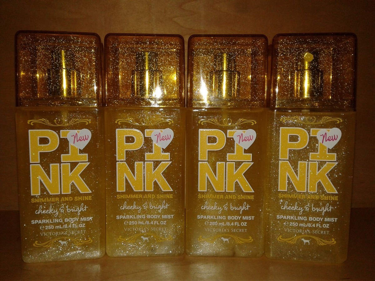 4 VICTORIA'S SECRET PINK CHEEKY and & BRIGHT SHIMMER MIST SPLASH