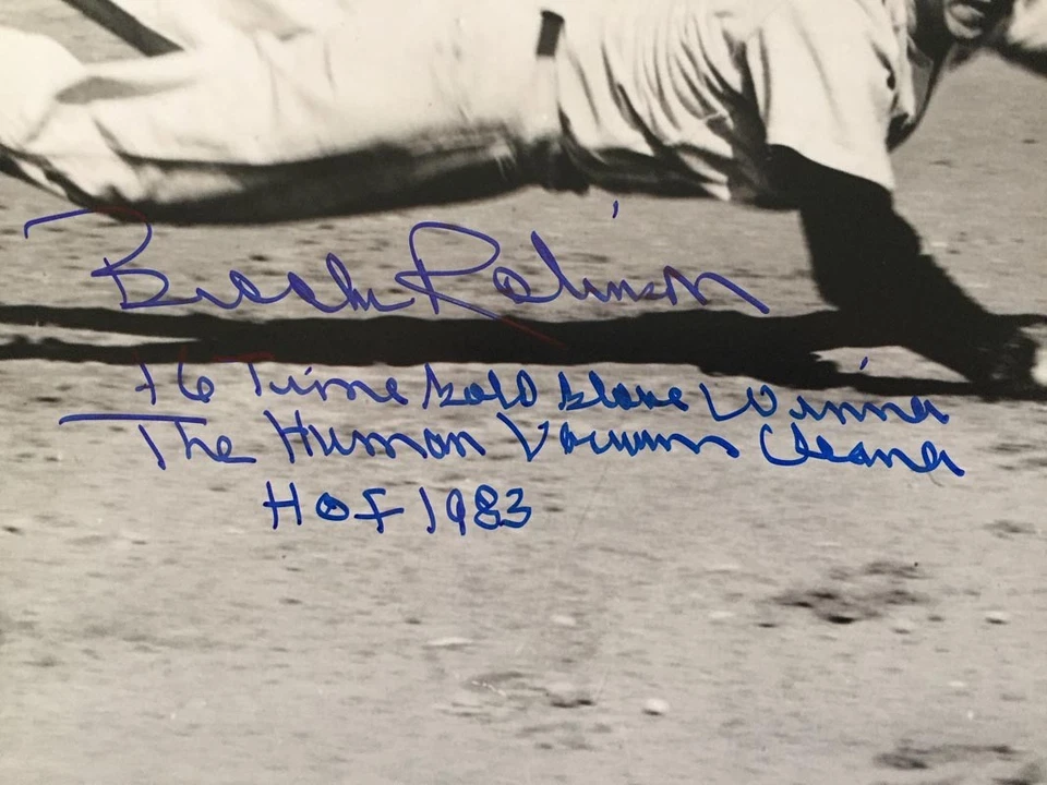 BROOKS ROBINSON SIGNED 16x20 PHOTO + HUGE INSCRIPTION ORIOLES LEGEND BECKETT BAS - Image 2 of 3