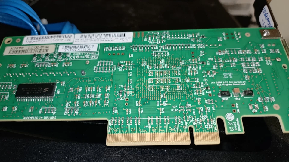 {LSI} SAS3442E-HP PCIe RAID Controller Card/{Dell} SATA-to-4X-SAS-Drop-Cable - Image 2 of 4