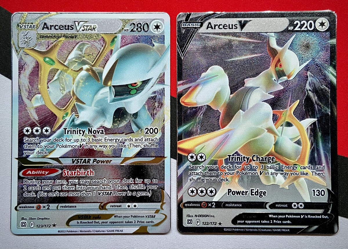 Arceus VSTAR + V Ultra Premium Collection UPC Metal Promo x2