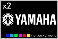 (2) Yamaha Sticker Decal Motorcycle Boat Window Tank Wheel Bike yz yzf fzr r1 r6
