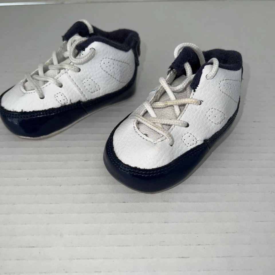 Nike Air Jordan 23 Botines de Cuna Parte Inferior Suave Zapatos 'Blanco/Azul' Talla 1C Foto 2 de 4