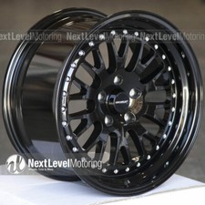 4 Circuit Cp21 17x9 5x114.3 20 Full Gloss Black Wheels Stance Deep Lip Av12...