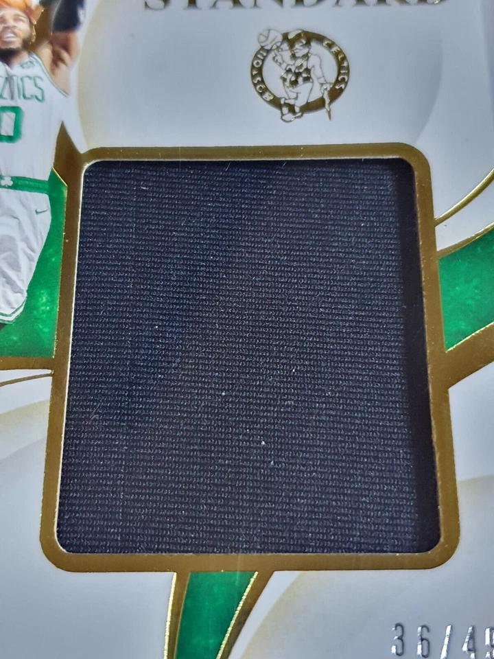 2019 Immaculate Collection Jayson Tatum #PATCH /49 Game Worn Jumbo Jersey - Image 2 of 4