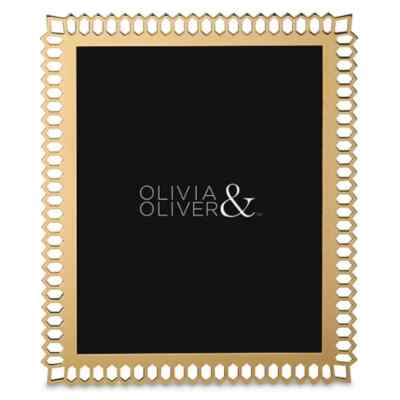 Olivia & Oliver Aubrey 8-Inch x 10-Inch Picture Frame in Gold, Luxury Frame