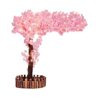 TTDMK Artificial Cherry Blossom Tree with LED Light, Pink Cherry Blossom Tree...