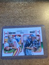 2010 Topps Football Gridiron Lineage # GL MOB Joe Montana Tom Brady
