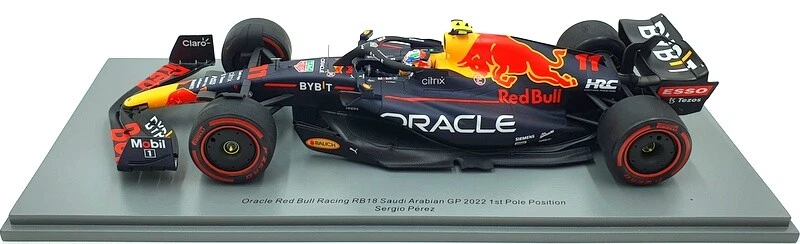 Spark 1/18 Scale 18S755 Oracle Red Bull RB18 Saudi Arabia 2022 Pole Perez #11 - Imagen 3 de 4