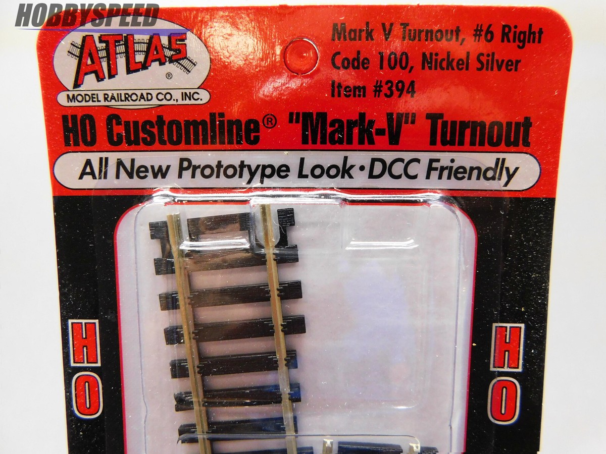 ATLAS HO SCALE CODE 100 #6 MARK V RIGHT HAND TURNOUT track switch
