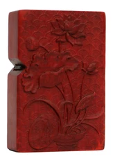 Natural Rosewood Carved Lotus Flower Lighter Box For Zippo Insert Kit(Case Only)