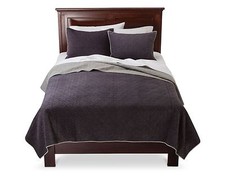 Target Navy Monroe Velvet Quilt 3 Pc. Quilt Set Queen / Full MSRP 179.99
