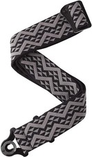 D Addario Auto Lock Padded Guitar Strap Geometric Black 50BAL03