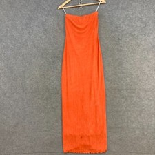 Ownley Womens Dress Size S Small Orange Strapless Maxi Lined Party Event 47423