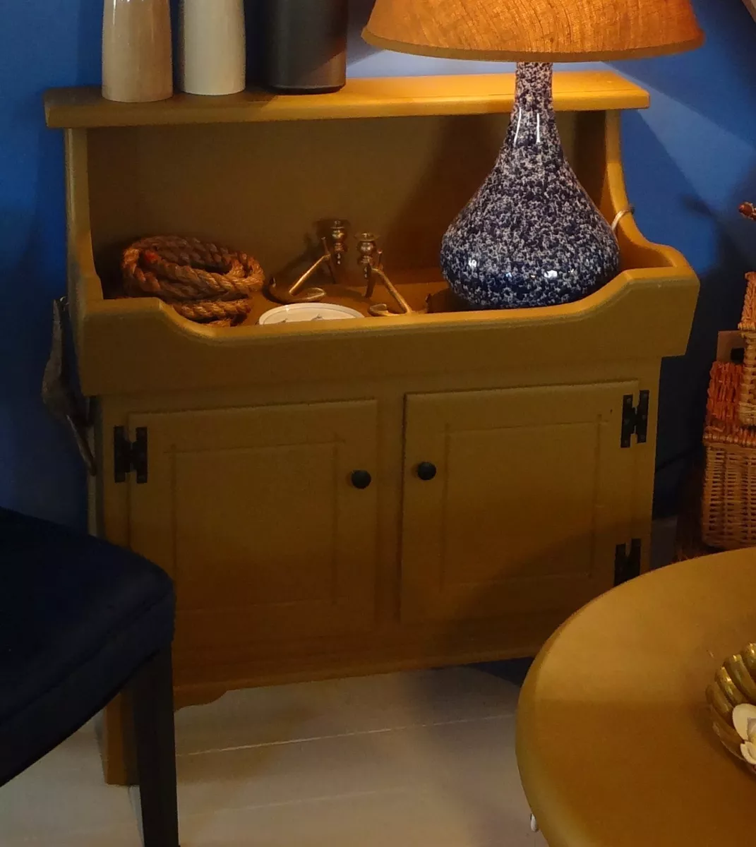 ETHAN ALLEN PINE WOOD SIDEBOARD BUFFET CABINET CUPBOARD DRY SINK TABLE DRESSER